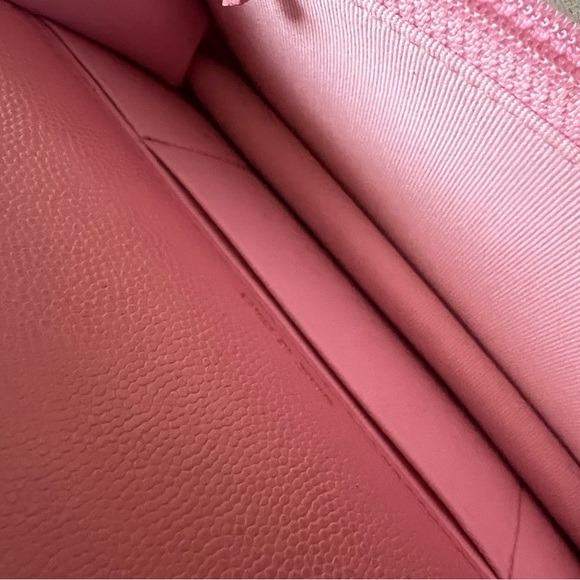 Chanel Pink Caviar Chain Logo Crossbody Flap Bag - Picture 9 of 13